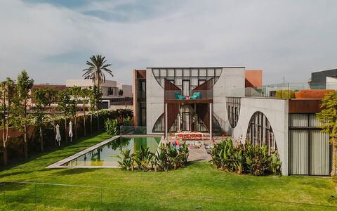 Villa Zaynab: Die Architektur, Garten, Schatten, Eco Hotel, Hof, Landscaping, Garten, Hazienda, Design, Daylighting