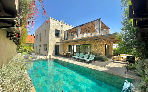 Villa Habiba: Die Architektur, Schwimmbad, Wohngebiet, Haus, Zuhause, Estate, Villa, Eco Hotel, Resort, Hazienda
