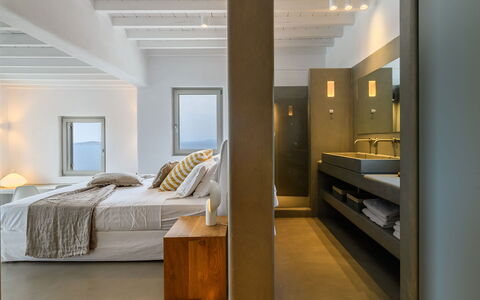Villa Atlante: Interior Design, Decke, Flooring, Fussboden, Schlafzimmer, Möbel, Bett, Wohnung, Zimmer, Bedding