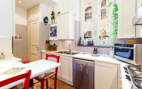 Casa Rossella: Küche, Küchengerät, Major Appliance, Interior Design, Flooring, Countertop, Möbel, Cabinetry, Fussboden, Zimmer