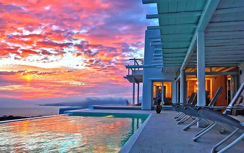 Fanaria Villa: Blau, Resort, Dämmerung, Schwimmbad, Eco Hotel, Villa, Hotel, Abend, Villa, Sonnenaufgang