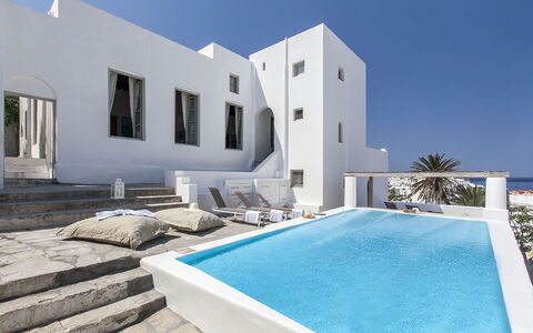 Halki Villa: Blau, Schwimmbad, Villa, Hotel, Balkon, Resort