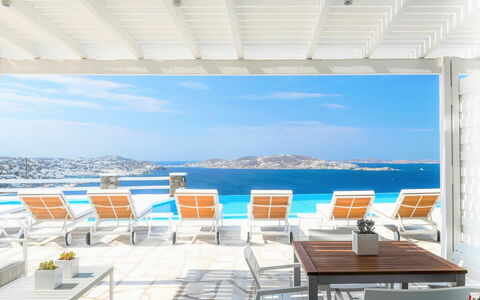Rose Studio 2: Blau, Wohnung, Resort, Schwimmbad, Balkon, Hotel, Villa, Penthouse, Ferienort, Strandresort