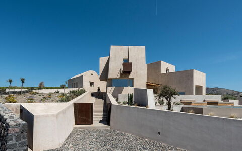 Thera Princess: Daytime, Die Architektur, Landschaft, Verbundwerkstoff, Beton, Design, Brutalismus, Villa