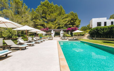 Villa Gold: Schwimmbad, Resort, Garten, Estate, Eco Hotel, Landscaping, Villa, Hazienda, Schatten, Villa
