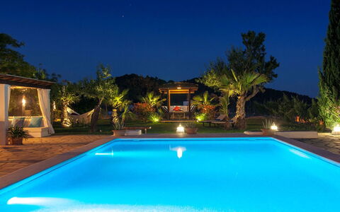 Villa Jardin: Schwimmbad, Blau, Resort, Eco Hotel, Thermae, Gartenmöbel, Water Feature, Freizeit, Landschaft Beleuchtung, Hazienda