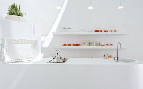 Villa Orestis: Interior Design, Armatur, Zapfhahn, Installation, Light Fixture, Decke, Sinken, Badezimmer, Design