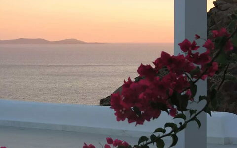 Villa Rose 1: Ozean, Abend, Balkon, Dämmerung, Zimmerpflanze