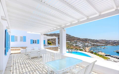 Villa Rose 2: Blau, Schwimmbad, Design, Hotel, Villa, Resort, Penthouse, Balkon