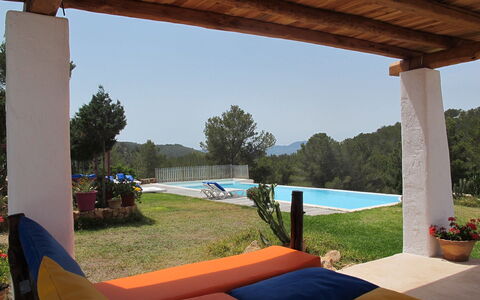 Villa Sun: Möbel, Decke, Schatten, Stuhl, Schwimmbad, Resort, Eco Hotel, Outdoor Struktur, Holzbeize, Strahl