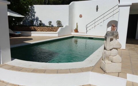 Villa Roxy: Verbundwerkstoff, Beton, Schwimmbad, Fliese, Flagstone, Water Feature, Zimmerpflanze, Gartenmöbel
