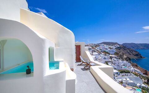Caldera Suite: Blau, Wohnung, Balkon, Resort, Hotel, Villa, Strandresort, Ferienort, Penthouse, Eco Hotel