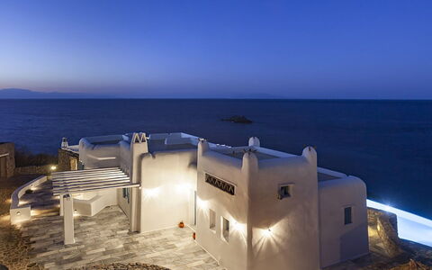 Efkalia: Blau, Die Architektur, Meer, Ozean, Küste, Villa, Villa, Balkon, Treppe