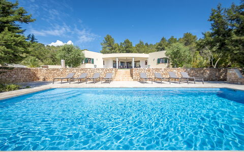 Villa Sharon: Blau, Schwimmbad, Landscaping, Estate, Resort, Tropen, Eco Hotel, Immergrün, Ferienort, Villa