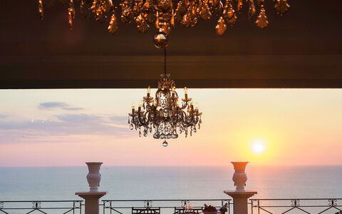 Blue Star Villa: Horizont, Meer, Dämmerung, Abend, Ozean, Sonnenuntergang, Afterglow, Sonnenaufgang, Morgenröte