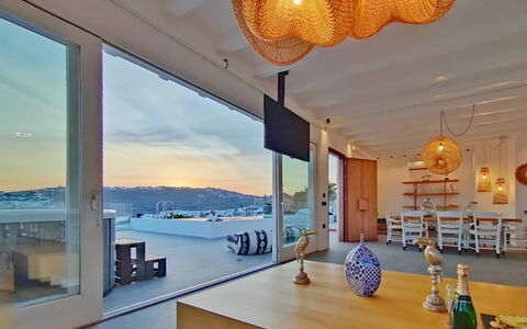 Villa Waves: Resort, Schatten, Stuhl, Villa, Hotel, Eco Hotel, Penthouse, Balkon