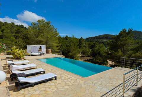 Villa Curiosity: Blau, Wasser, Schwimmbad, Gartenmöbel, Resort, Schatten, Tropen, Eco Hotel, Sonnenliege, Flagstone