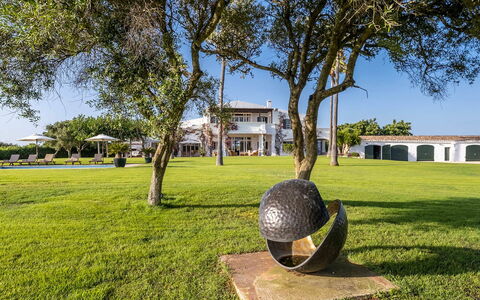 Villa Golf: Blau, Einfach, Rasen, Estate, Schatten, Garten, Park, Landscaping, Villa, Garten
