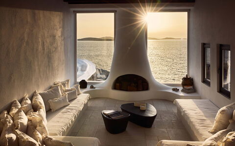 Villa Talia: Meer, Küste, Ozean, Wohnzimmer, Hotel, Resort, Villa, Dämmerung