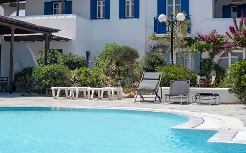 Mykonos Pool House 9: Blau, Schwimmbad, Resort, Gartenmöbel, Hotel, Ferienort, Villa, Eco Hotel