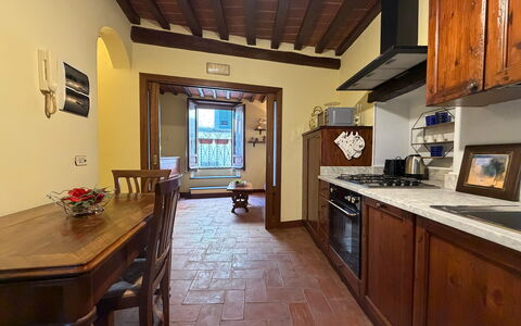 Terrazzino Margherita: Interior Design, Flooring, Möbel, Holz, Fussboden, Countertop, Decke, Cabinetry, Beleuchtung, Küche