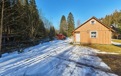 U Potůčku: Hügel, Zuhause, Gebirge, Bergstation, Steigung, Balkon, Hütte, Alpen, Senke, Grat