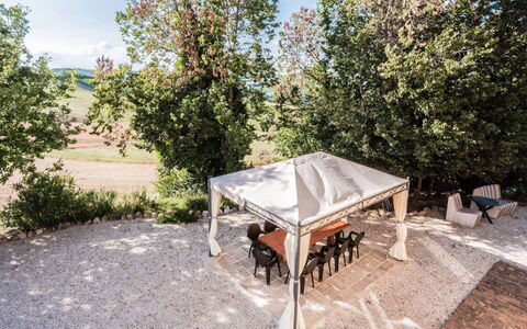Villa Checco: Schatten, Gazebo, Überdachung, Pavillon, Outdoor Struktur, Garten, Gartenmöbel, Stuhl, Pergola, Landscaping