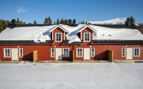 Svanhågna Gård: Holz, Hütte, Zuhause, Haus, Dach, Abstellgleis, Winter, Schnee, Einfrieren, Steigung