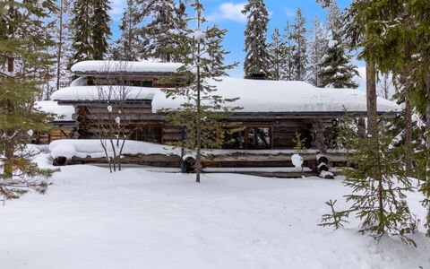 Rukastuga: Schnee, Baum, Ast, Holz, Winter, Hütte, Dach, Einfrieren, Zuhause, Blockhaus