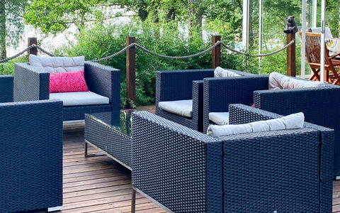 Aurinko Vanaja: Möbel, Gartenmöbel, Stuhl, Garten, Tisch Im Freien, Wicker, Terrasse, Natürliches Material, Armlehne, Garten