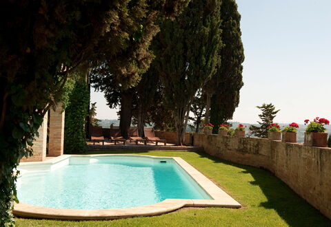 Castello di Cabbiavoli: Die Architektur, Schwimmbad, Design, Hazienda, Schatten