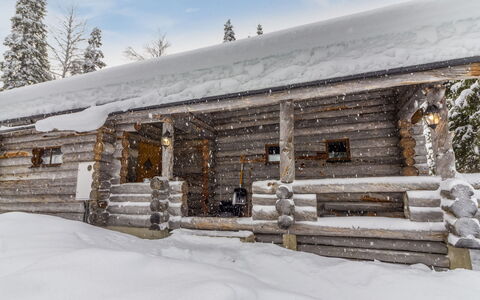 Mäkikelo: Schnee, Holz, Winter, Hütte, Einfrieren, Blockhaus, Lärche, Steigung