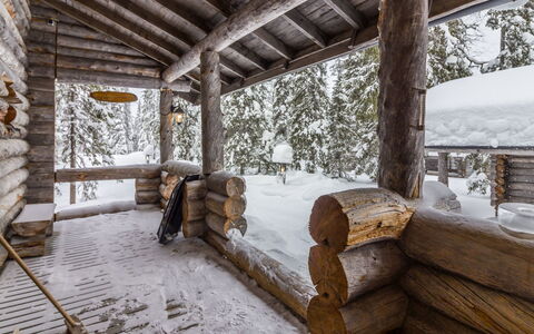Mäkikelo: Holz, Winter, Schnee, Einfrieren, Hütte, Blockhaus, Planke, Hartholz, Natürliches Material, Frost