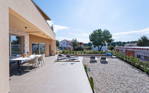 Nikoleta: Die Architektur, Verbundwerkstoff, Urban Design, Beton, Schatten, Landscaping, Garten, Auffahrt, Flagstone