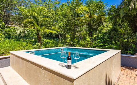 Apartment Nia Opatjia: Schwimmbad, Verbundwerkstoff, Freizeit, Water Feature, Natürliches Material, Fliese, Resort, Landscaping, Design