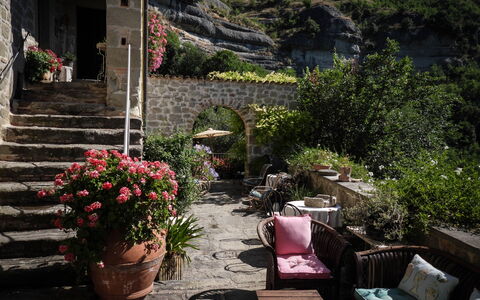 Agriturismo Arcera: Blumentopf, Strauch, Zimmerpflanze, Garten, Hof, Gartenmöbel, Balkon, Hazienda, Landscaping