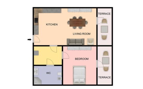Suite Riviera: Schlafzimmer, Bett, Design