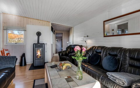 Nisse - 300M from the Sea: Flooring, Wohnzimmer, Couch, Decke, Hartholz, Holzboden, Blockhaus, Light Fixture