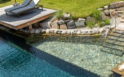 Bad Hofgastein 4: Wasser, \Fels, Water Feature, Schwimmbad, Garten, Landscaping, Design, Hinterhof, Teich