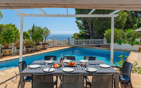 Preciados: Möbel, Gartenmöbel, Stuhl, Tabelle, Schwimmbad, Küche & Esszimmer Tisch, Resort, Tisch Im Freien, Schatten, Regenschirm
