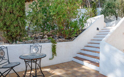 Preciados: Treppe, Blumentopf, Garten, Schatten, Flagstone, Landscaping, Geländer, Zimmerpflanze, Design, Gartenmöbel