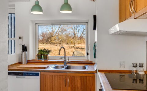 Svenne - 600M from the Sea: Küche, Küchengerät, Countertop, Spüle, Holz, Interior Design, Major Appliance, Armatur, Sinken, Flooring