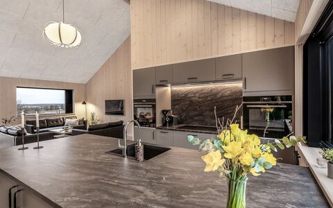 Gustaf - 800M from the Sea: Decke, Küche, Countertop, Light Fixture, Natürliches Material, Küche & Esszimmer Tisch, Hartholz, Winter, Haushaltsgerät