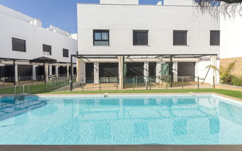 Playa Cruz: Möbel, Schlafzimmer, Bett, Fussboden, Bedding, Wohnung, Interior Design, Flooring, Bettdecke, Bettrahmen