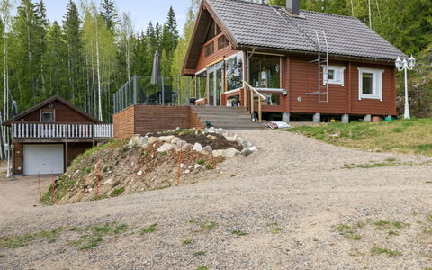 Villa Kaidanjylhä: Holz, Hütte, Haus, Zuhause, Dach, Ländliches Gebiet, Blockhaus, Abstellgleis, Lärche, Veranda