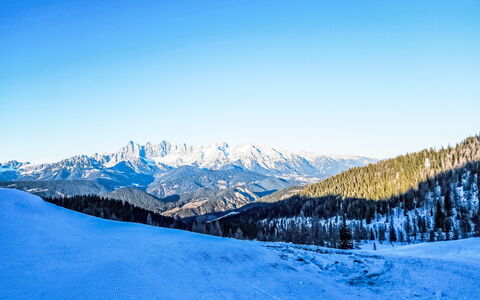 Zeffereralm: Himmel, Blau, Schnee, Bergforms, Berg, Winter, Gebirge, Terrain, Hochland, Hügel
