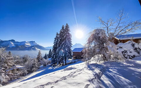 Chalet le Cornuit: Himmel, Schnee, Blau, Winter, Bergforms, Berg, Gebirge, Bergstation, Hochland, Einfrieren