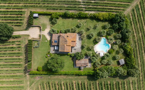Podere Il Pozzangone, Lucignano: Haus, Landschaft, Wohngebiet, Grundstueck, Ländliches Gebiet, Estate, Hütte, Zuhause, Dach
