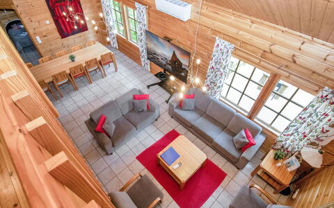 Loviisa 614: Holz, Interior Design, Fussboden, Hütte, Couch, Zuhause, Wohnzimmer, Decke, Blockhaus