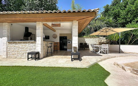 Villa le Lagon: Holz, Möbel, Stuhl, Meer, Wohnung, Balkon, Ozean, Schatten, Gartenmöbel, Holzbeize